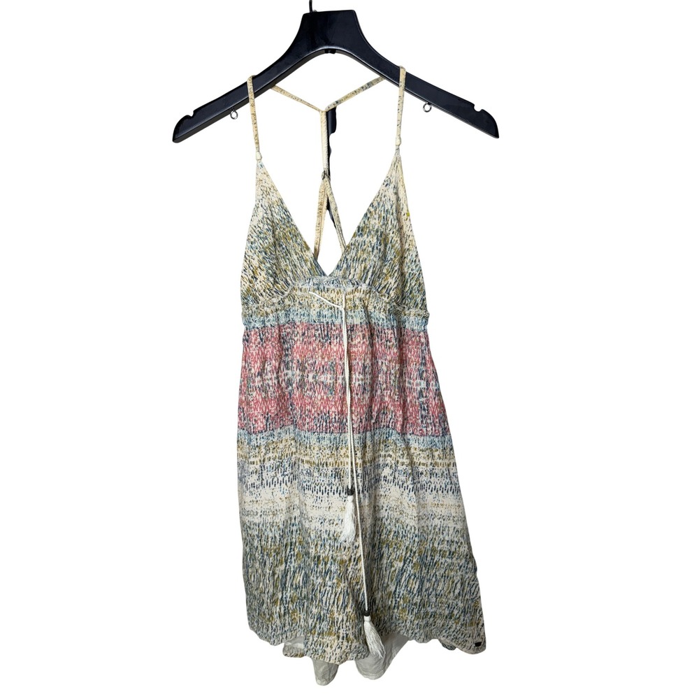O'Neill‎ Womens Boho Mini Dress Multi-Color Tassel Tie Size XS